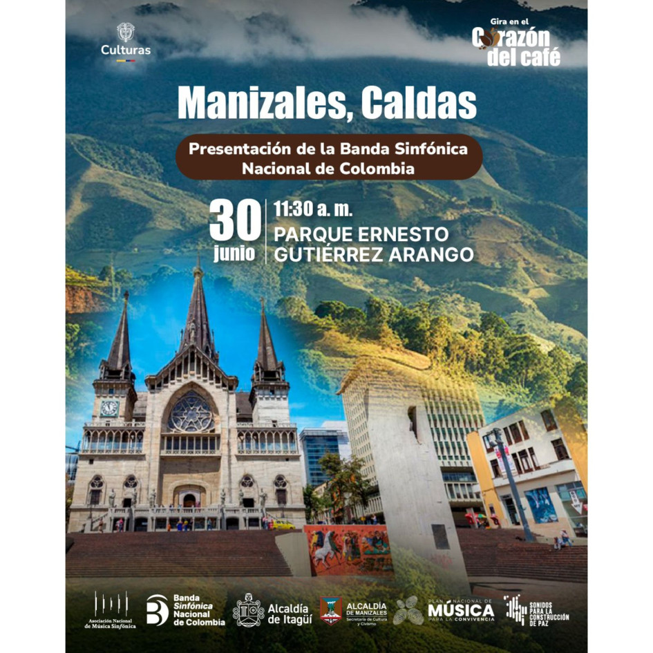 Partícipe del concierto en Manizales de la Banda Sinfónica Nacional de Colombia. Partícipe del concierto en Manizales de la Banda Sinfónica Nacional de Colombia.