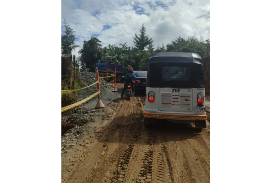 mal estado de la vía Pácora - Salamina