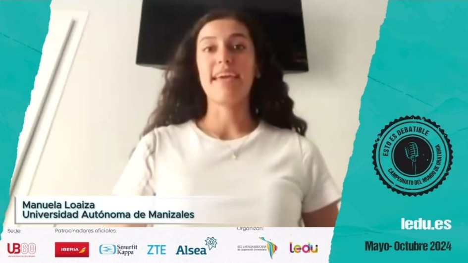 El video del discurso con el que está compitiendo la manizaleña. El video del discurso con el que está compitiendo la manizaleña.