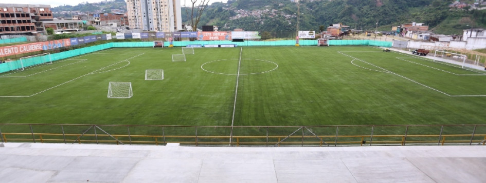 Así luce el estadio de Villamaría, en donde empezará este sábado la XXI Copa Ciudad de Villamaría - Copa Trinche-. Así luce el estadio de Villamaría, en donde empezará este sábado la XXI Copa Ciudad de Villamaría - Copa Trinche-.