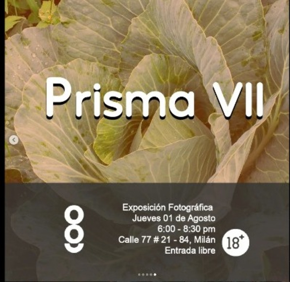 El jueves 1 de agosto a las 6:00 de la tarde se inaugura la exposición Prisma VII El jueves 1 de agosto a las 6:00 de la tarde se inaugura la exposición Prisma VII