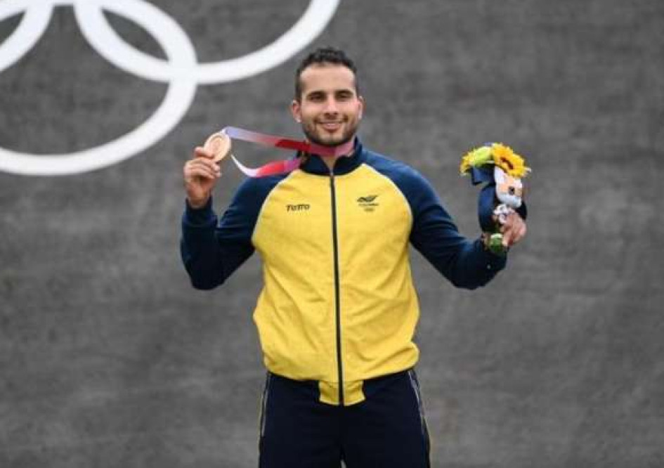 Carlos Ramírez, de BMX, ganó su segunda medalla olímpica en Tokio 2020. Carlos Ramírez, de BMX, ganó su segunda medalla olímpica en Tokio 2020.