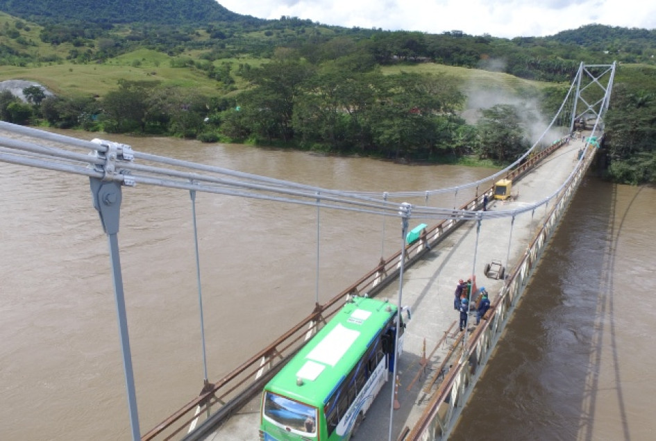 Foto de referencia del puente de Bocas, que comunica a Aguadas (Caldas) con La Pintada (Antioquia). En la vía de este sector hay pérdida parcial de banca en el sector de Quita Sueños, antes de llegar al puente. Foto de referencia del puente de Bocas, que comunica a Aguadas (Caldas) con La Pintada (Antioquia). En la vía de este sector hay pérdida parcial de banca en el sector de Quita Sueños, antes de llegar al puente.