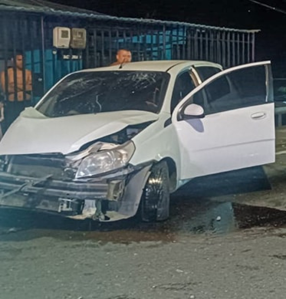 Uno de los dos accidentes.