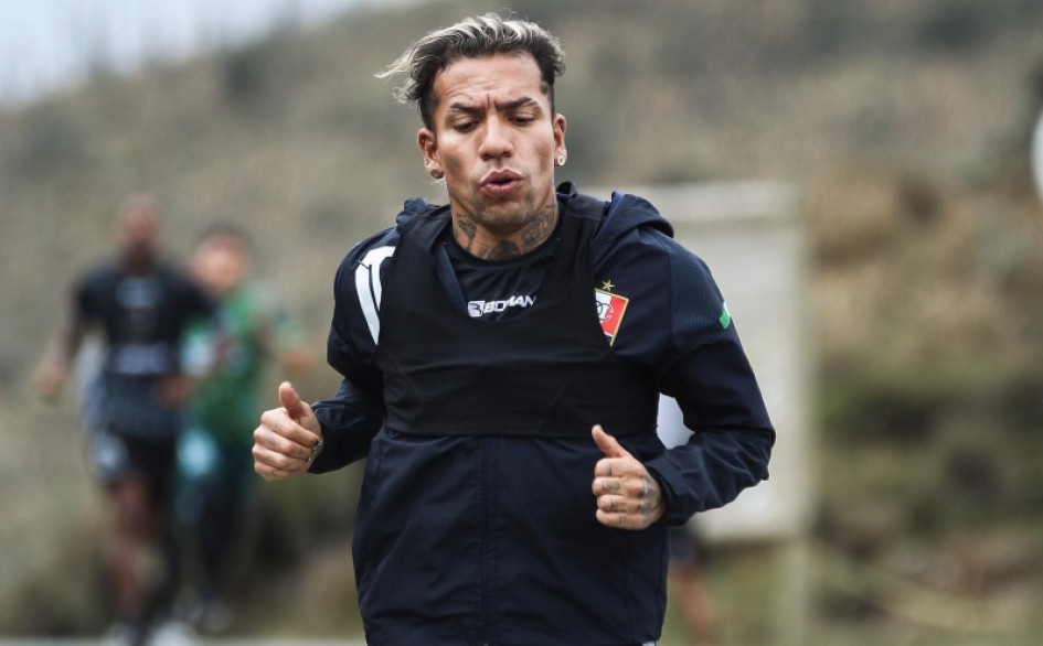 Dayro Moreno, goleador del Once Caldas y del fútbol colombiano, ajustó 403 minutos sin marcar gol. Once Caldas