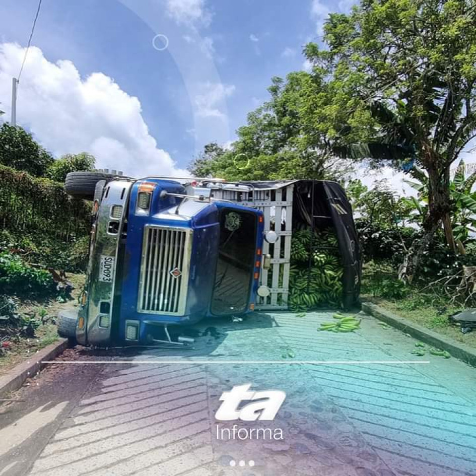 El accidente. Foto Teleaguadas. El accidente. Foto Teleaguadas.