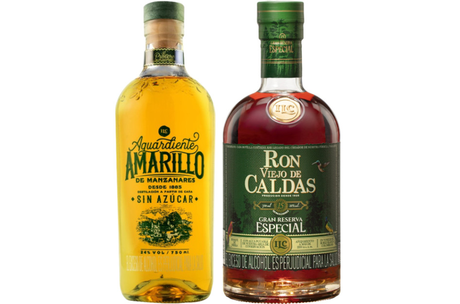 Aguardiente Amarillo de Manzanares y Ron Viejo de Caldas