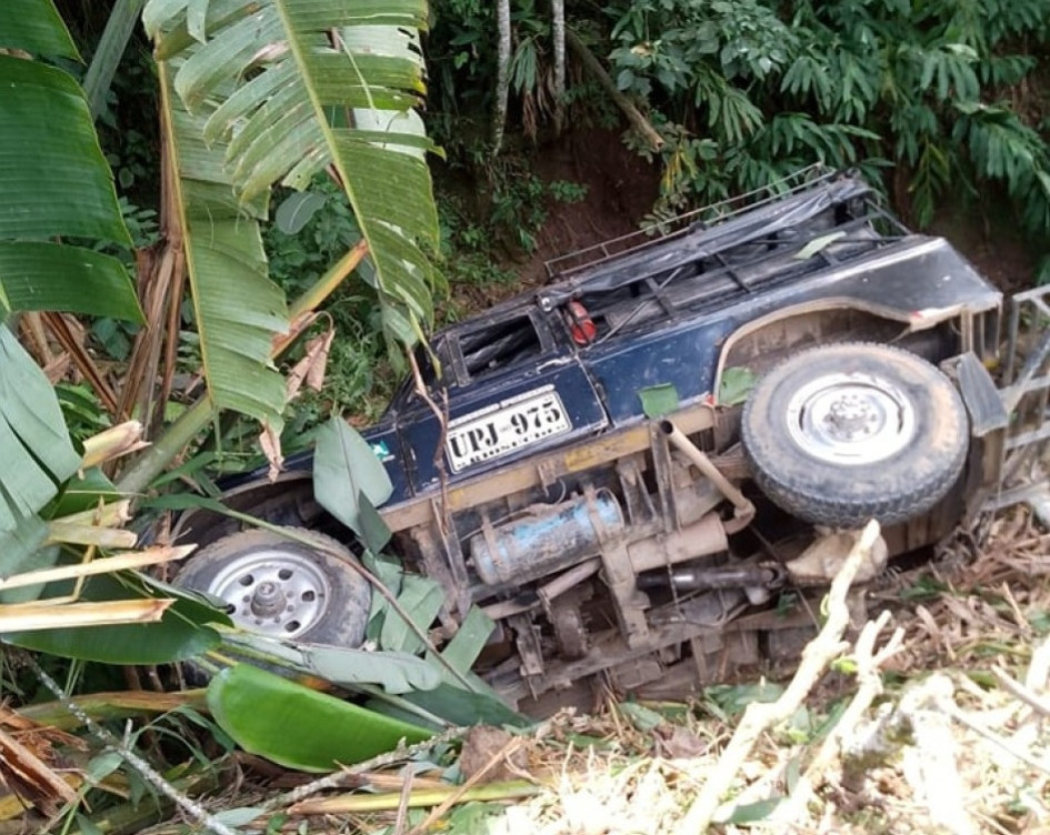 El accidente de este viernes en zona rural de Riosucio. El accidente de este viernes en zona rural de Riosucio.