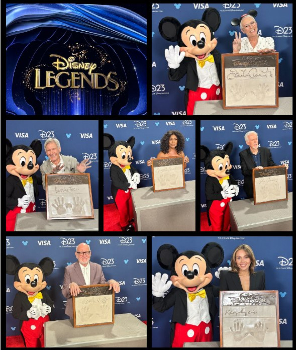 Jamie Lee Curtis, Harrison Ford, Angela Bassett, James Cameron, Frank Oz y Miley Cyrus. Jamie Lee Curtis, Harrison Ford, Angela Bassett, James Cameron, Frank Oz y Miley Cyrus.