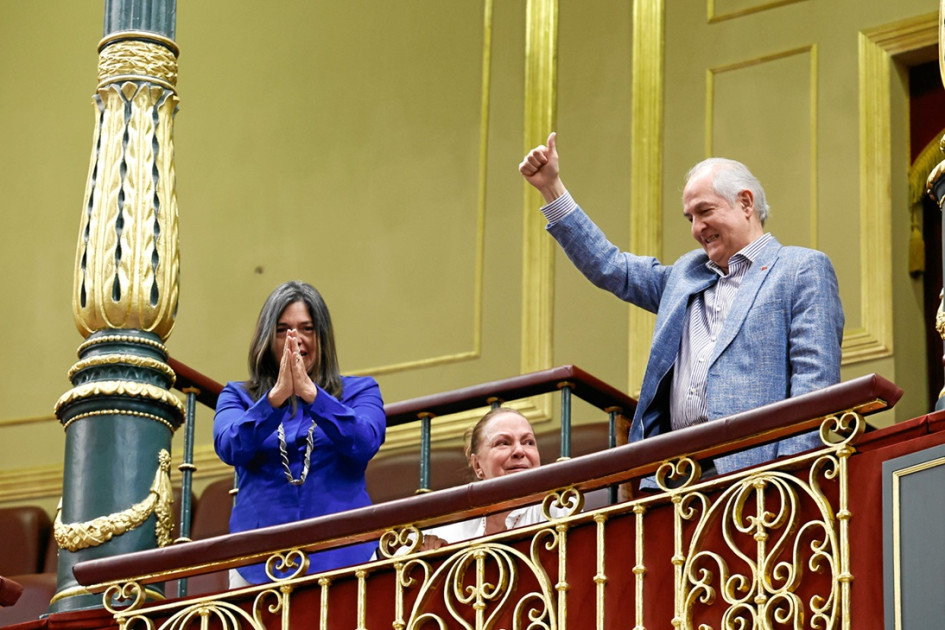 El exalcalde de Caracas Antonio Ledezma celebra que el Congreso español haya reconocido a Edmundo González como legítimo presidente de Venezuela. El exalcalde de Caracas Antonio Ledezma celebra que el Congreso español haya reconocido a Edmundo González como legítimo presidente de Venezuela.