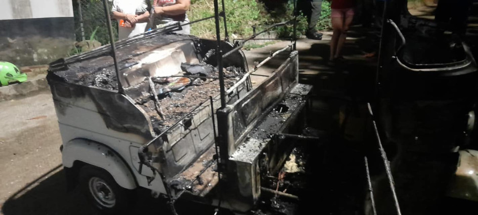 El automotor afectado.