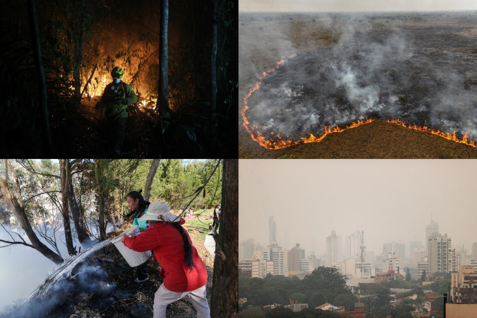 Suramérica pasa por una de las peores épocas de sequía en los últimos meses, lo que ha generado las condiciones propicias para la generación y propagación de múltiples incendios en la región. Suramérica pasa por una de las peores épocas de sequía en los últimos meses, lo que ha generado las condiciones propicias para la generación y propagación de múltiples incendios en la región.