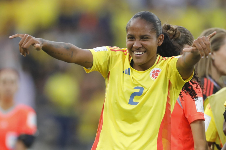 Mary Álvarez de Colombia celebra su gol este viernes, en un partido del Grupo A de la Copa Mundial Femenina Sub-20 entre las selecciones de México y Colombia en estadio Atanasio Girardot de Medellín. Mary Álvarez de Colombia celebra su gol este viernes, en un partido del Grupo A de la Copa Mundial Femenina Sub-20 entre las selecciones de México y Colombia en estadio Atanasio Girardot de Medellín.