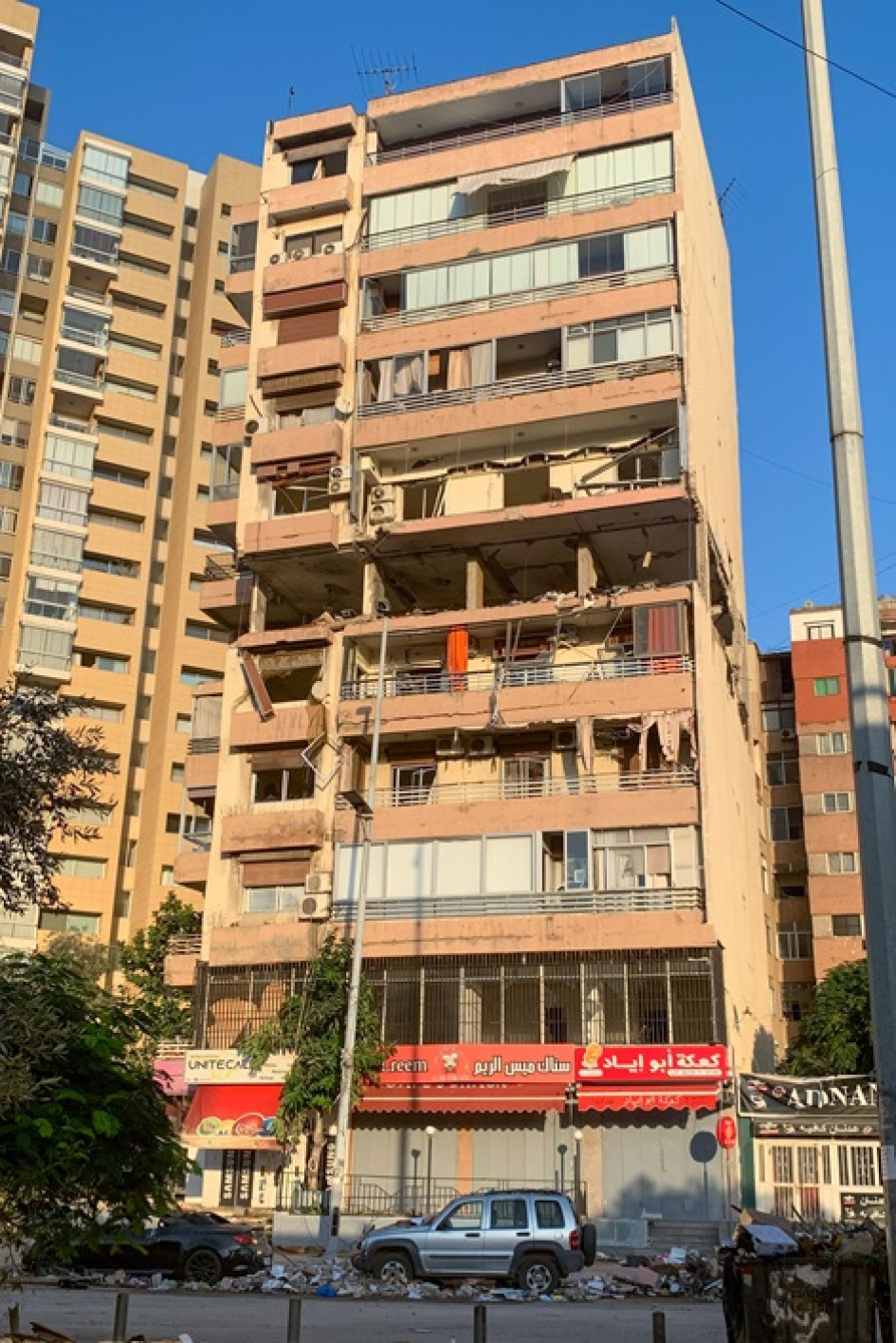 El primer bombardeo contra Beirut añade un poco más de inseguridad a los capitalinos. El primer bombardeo contra Beirut añade un poco más de inseguridad a los capitalinos.
