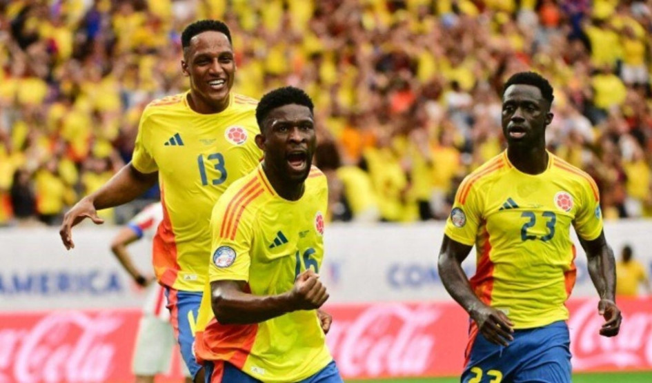 Jefferson Lerma celebra su gol con la Selección Colombia contra Paraguay, por Copa América Jefferson Lerma celebra su gol con la Selección Colombia contra Paraguay, por Copa América