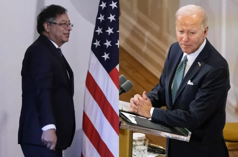 Gustavo Petro (izq.), presidente de Colombia, y Joe Biden, su homólogo de Estados Unidos. Gustavo Petro (izq.), presidente de Colombia, y Joe Biden, su homólogo de Estados Unidos.
