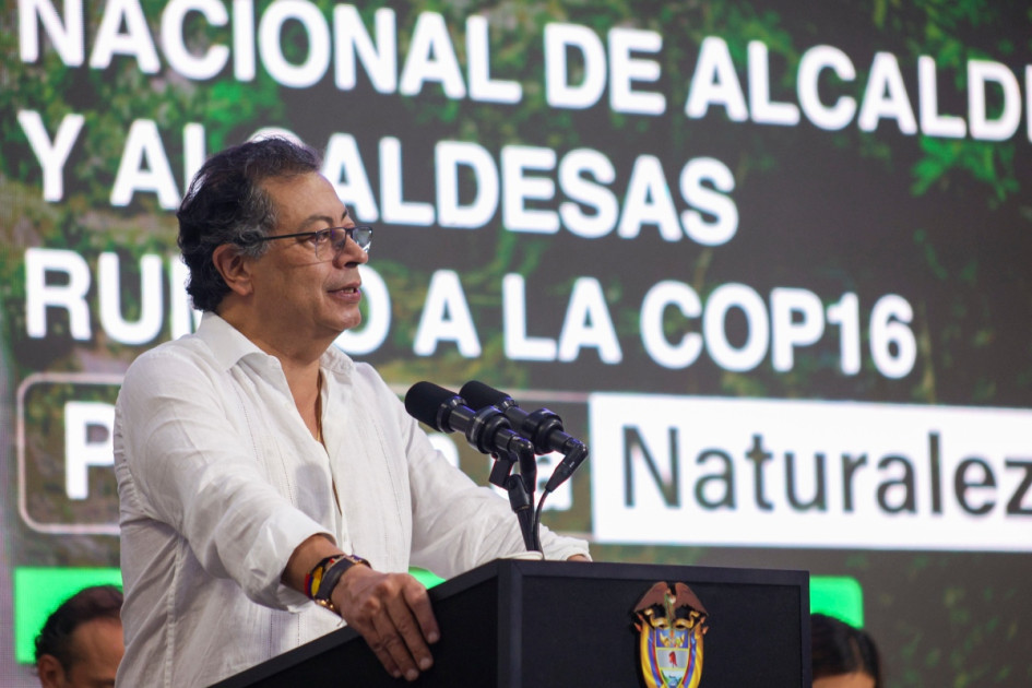 Este jueves, el presidente Gustavo Petro lideró la clausura de la Cumbre Nacional de Alcaldes y Alcaldesas rumbo a la COP16 en Florencia (Caquetá). Este jueves, el presidente Gustavo Petro lideró la clausura de la Cumbre Nacional de Alcaldes y Alcaldesas rumbo a la COP16 en Florencia (Caquetá).