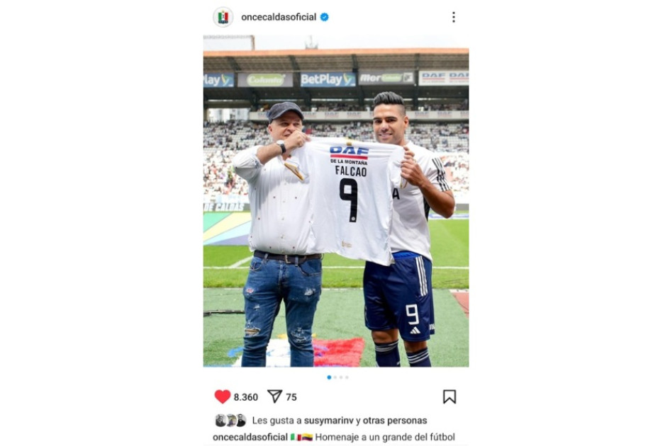 Tulio Mario Castrillón y Radamel Falcao García. Tulio Mario Castrillón y Radamel Falcao García.