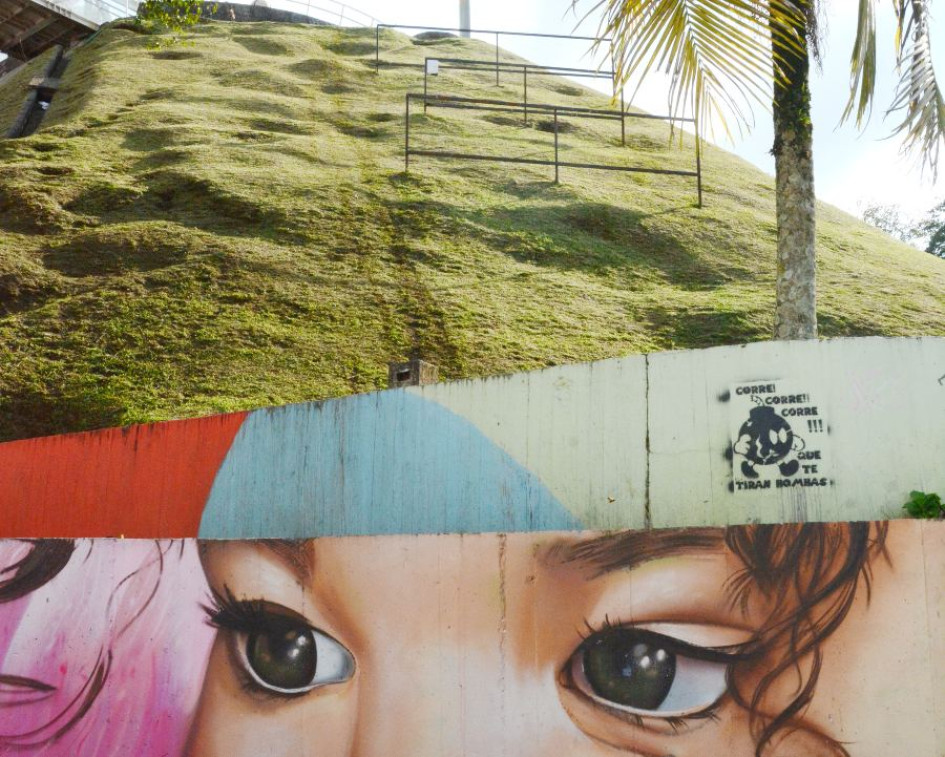 Las letras del Parque de la Mujer brillan por su ausencia. Las letras del Parque de la Mujer brillan por su ausencia.