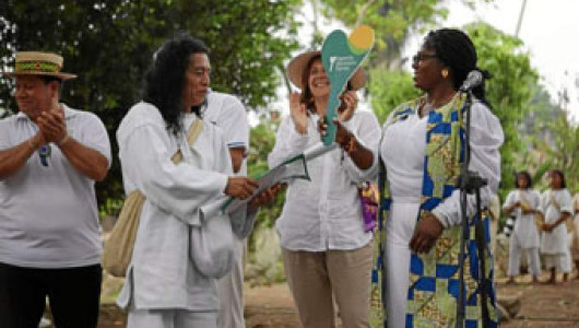 Vicepresidenta entrega tierras a indígenas y desmovilizados