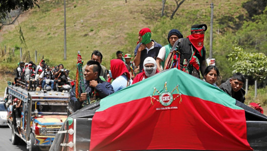 Indígenas arrancan marcha en el Cauca para reclamar apoyo frente al conflicto