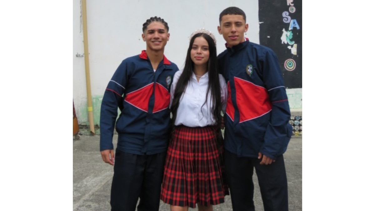 Andrés Felipe Betancur, personero; Salomé Gálvez, representante, y Juan José Londoño, contralor.
