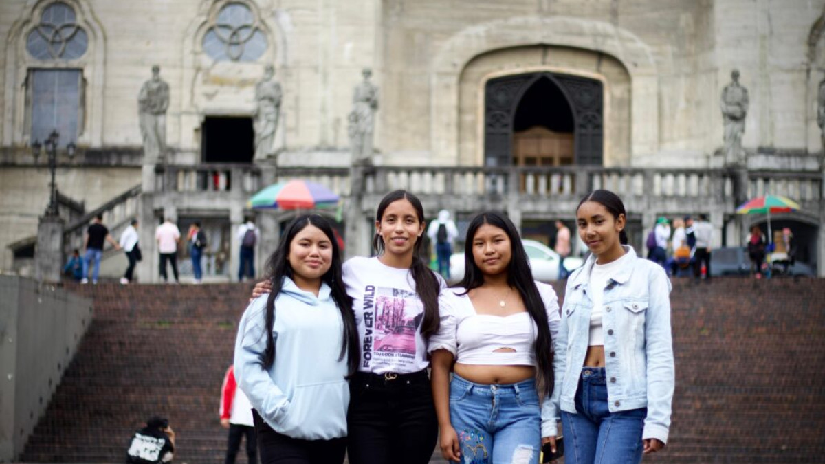 Angelly María Guapacha, Mariana Suárez, Juliana Isabella Ogari y Leydi Paola Orozco, las estudiantes que representarán a Caldas en la Misión México.
