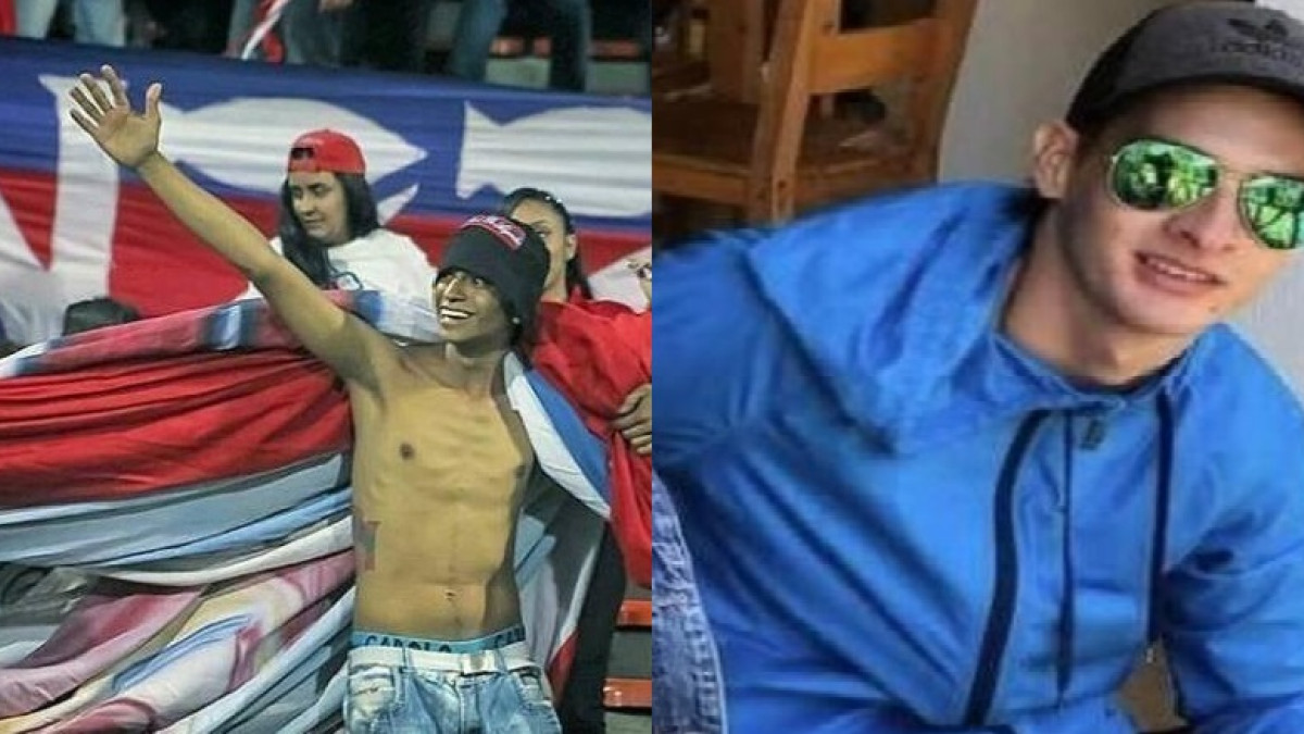 Ánderson Steven Jaramillo Cañaveral y Alejandro Gallego Torres, los aficionados asesinados en Medellín.
