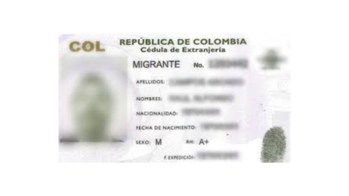 Cedula de extranjería de Colombia