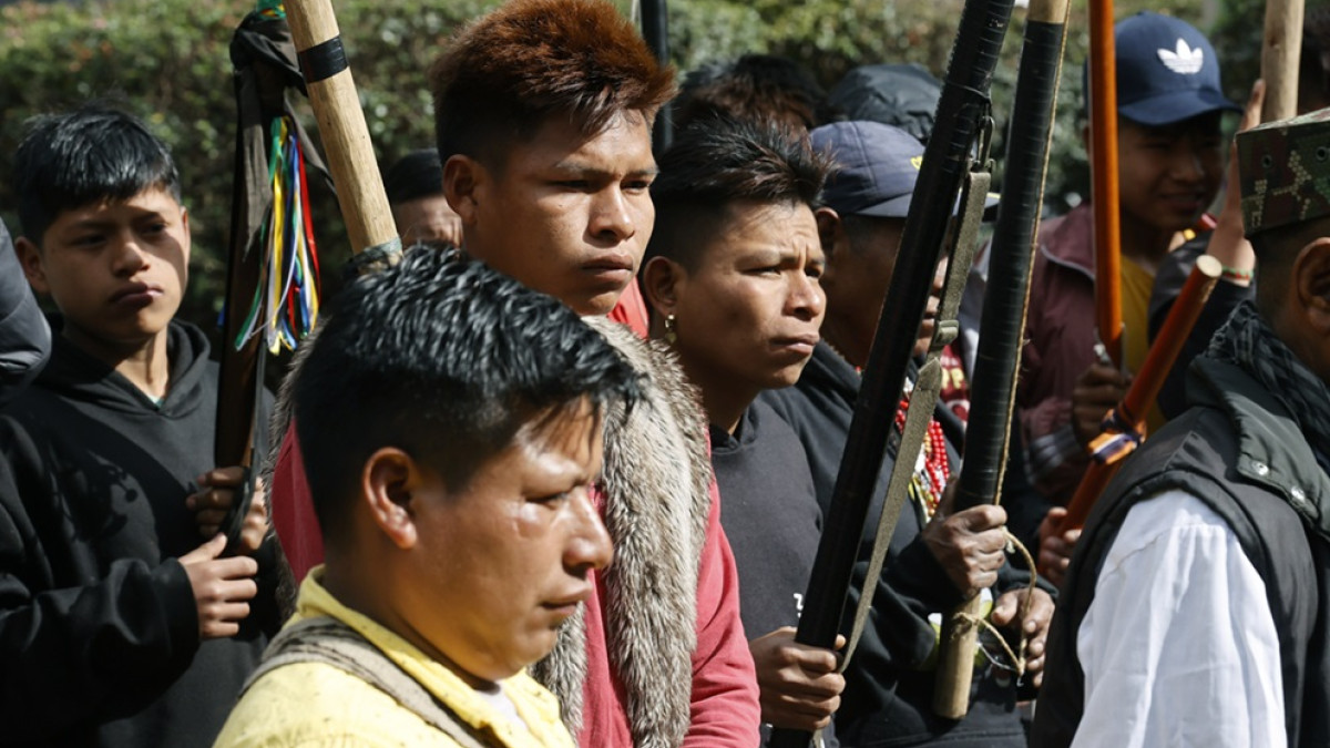 Foto | EFE | LA PATRIA  Los indigenas se alistan para abandonar la capital del país mañana en la noche.