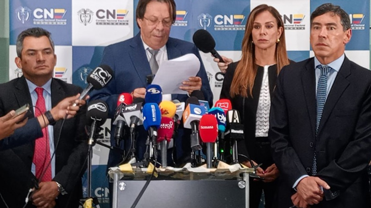 Foto | Foto CNE | LA PATRIA  César Lorduy y Cristian Quiroz, presidente y vicepresidente del Consejo Nacional Electoral.