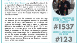 Asesinan a un líder indígena de la comunidad nasa en el Cauca