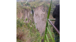 Adrenalina en el salto del Mortiño, casi el doble de altura de la Catedral de Manizales 
